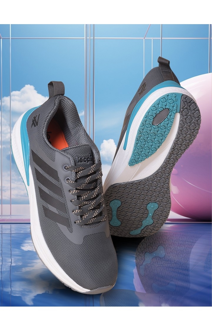 Men's Grey Slip on Round Toe Running Shoes