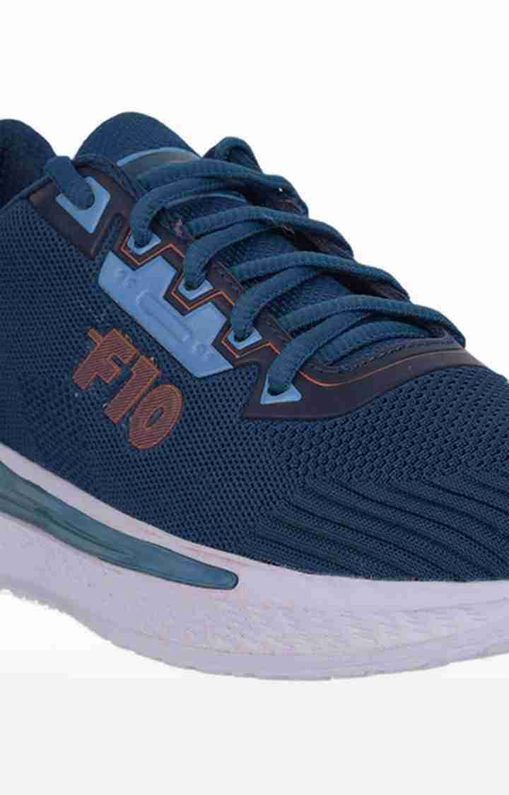 Men's Blue Lace up Round Toe Running Shoes