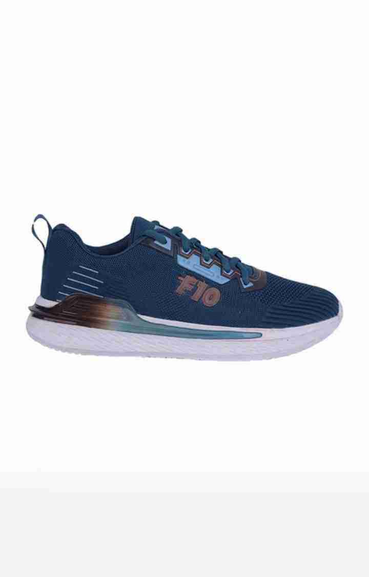 Men's Blue Lace up Round Toe Running Shoes