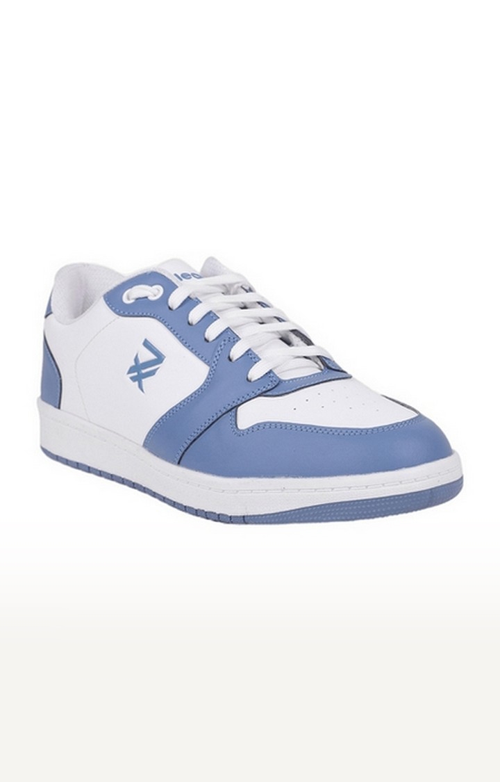 Men's Blue Lace up Round Toe Sneakers