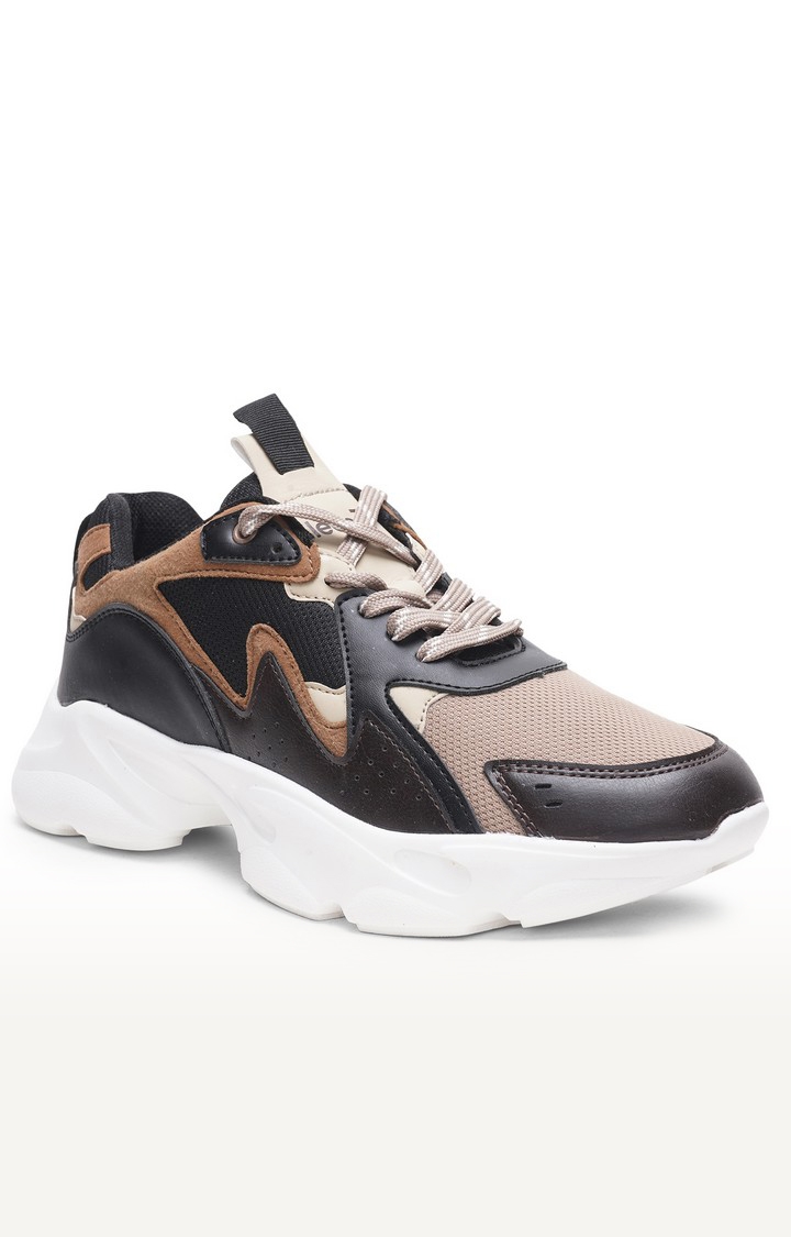 Liberty | Men's Brown Lace up Round Toe Running Shoes