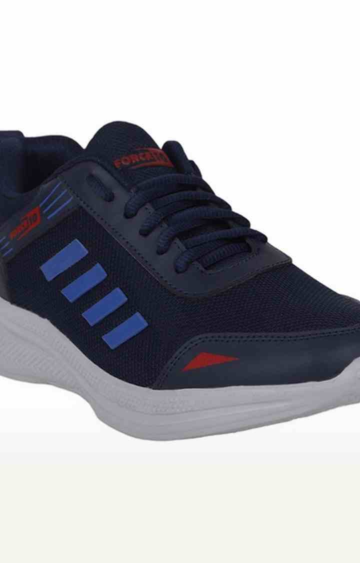 Men's Blue Lace-Up Round Toe Running Shoes