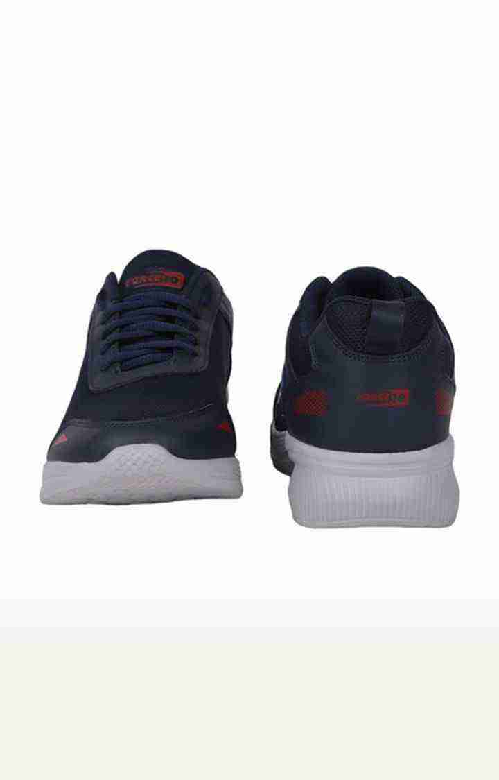 Men's Blue Lace-Up Round Toe Running Shoes