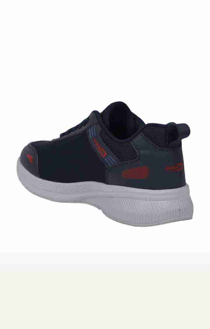 Men's Blue Lace-Up Round Toe Running Shoes