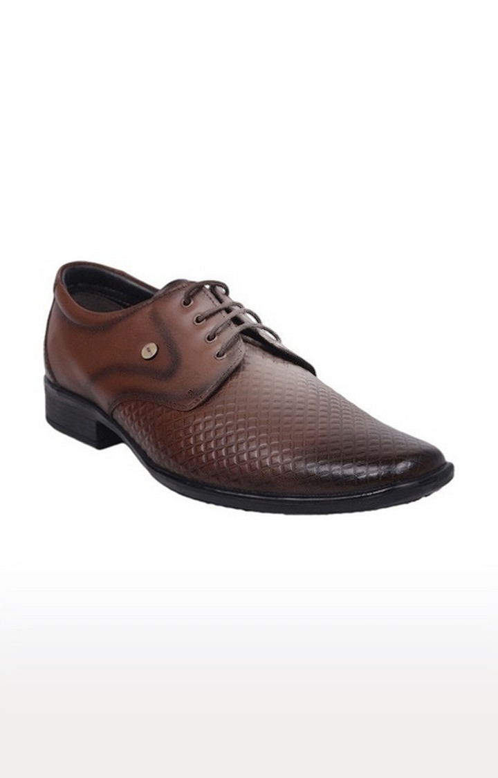 Men's Brown Lace up Square Toe Formal Lace-ups