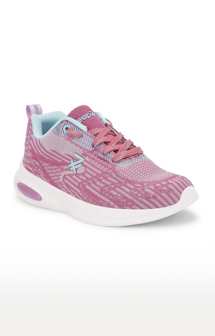 Women's Peach Lace-Up  Running Shoes