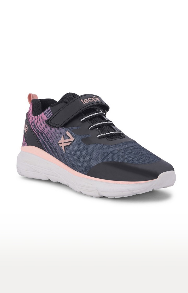 Liberty | LEAP7X by Liberty KIMSER-E Black Running Shoes for Kids