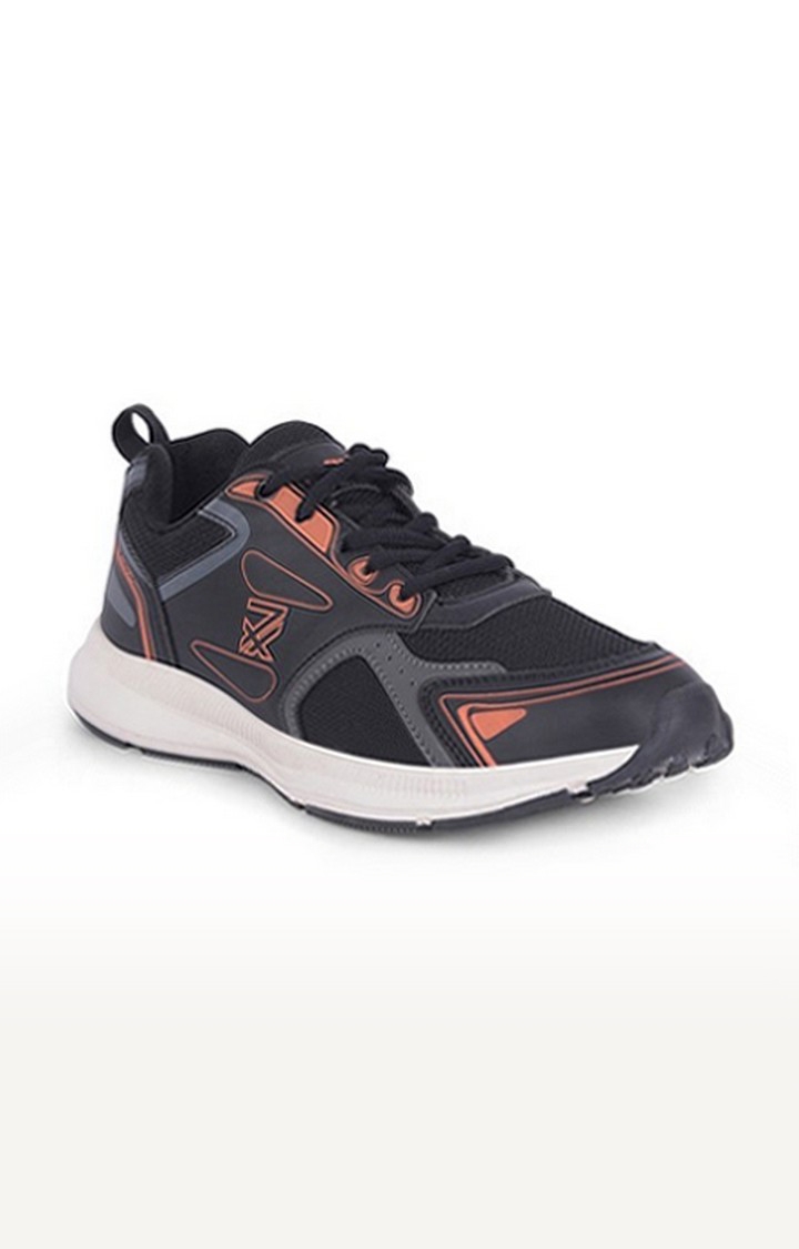 LEAP7X by Liberty DECLAN-EL Black Sports Shoes for Kids