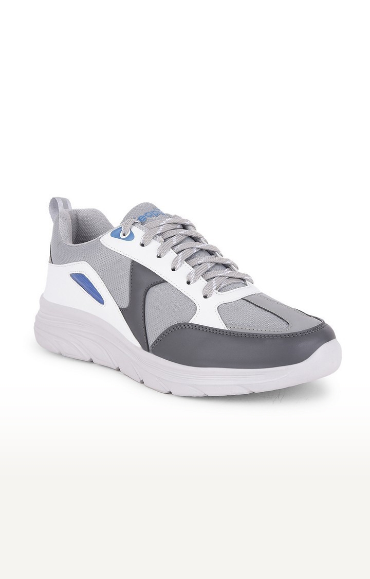 Liberty | Men's Grey Lace-Up Round Toe Running Shoes