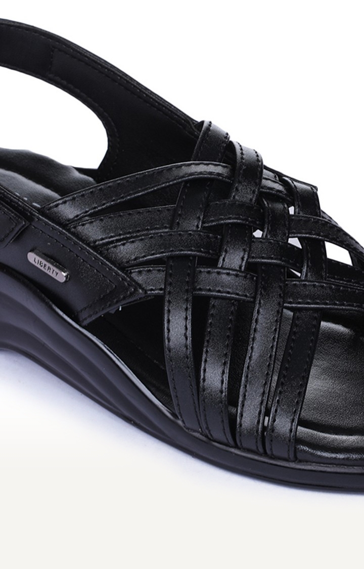 Men's Black Velcro Open Toe Sandals