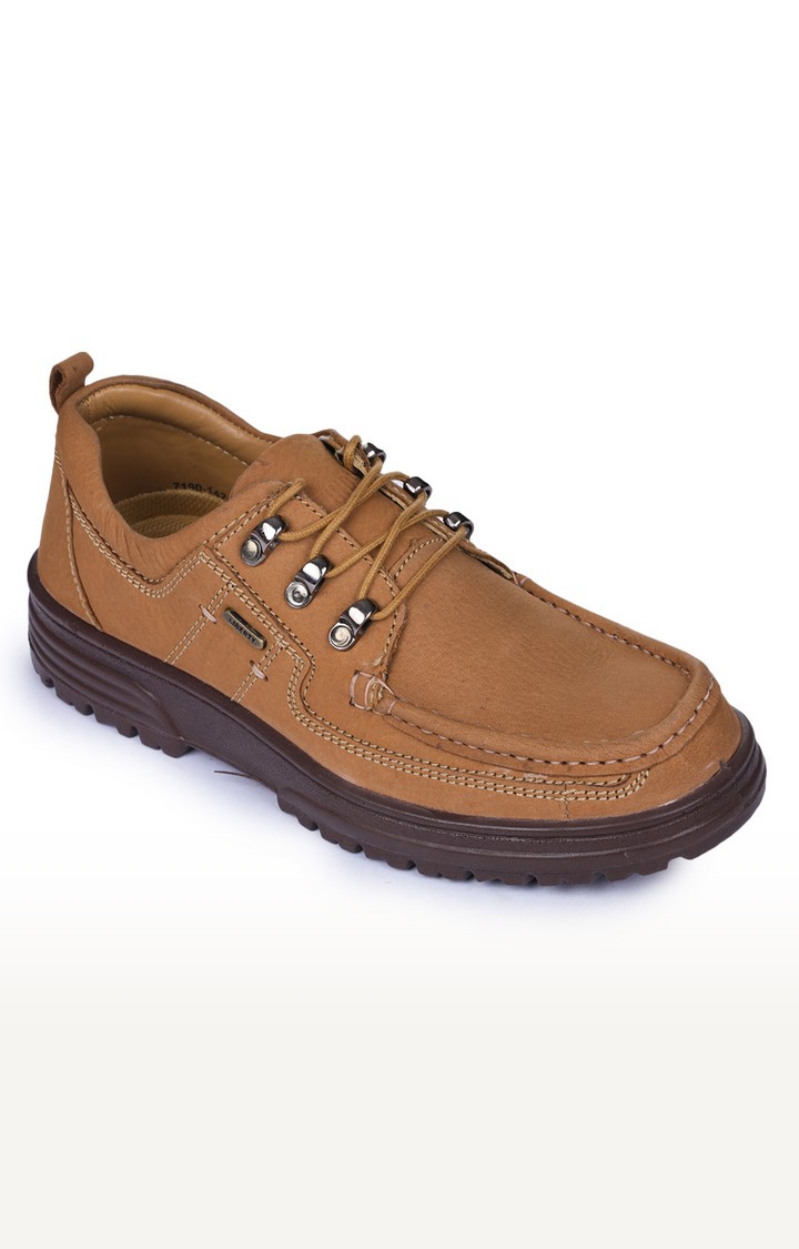 Men's Brown Lace up Round Toe Casual Lace-ups