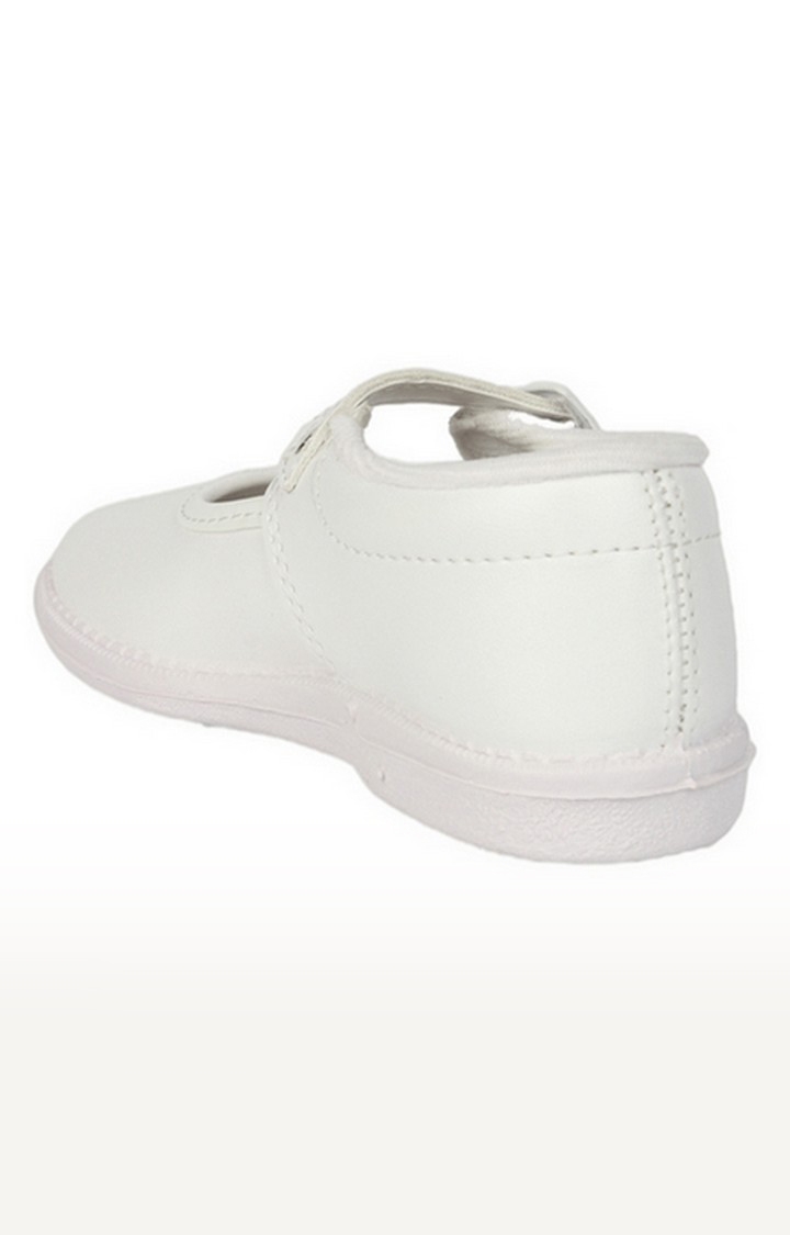 Liberty | Girl's White Slip on Round Toe School Shoes