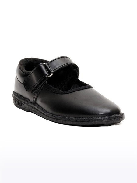 Unisex Prefect Synthetic Black School Shoes