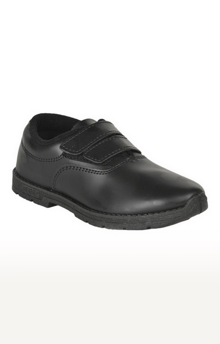 Liberty | Unisex Black Velcro Round Toe School Shoes