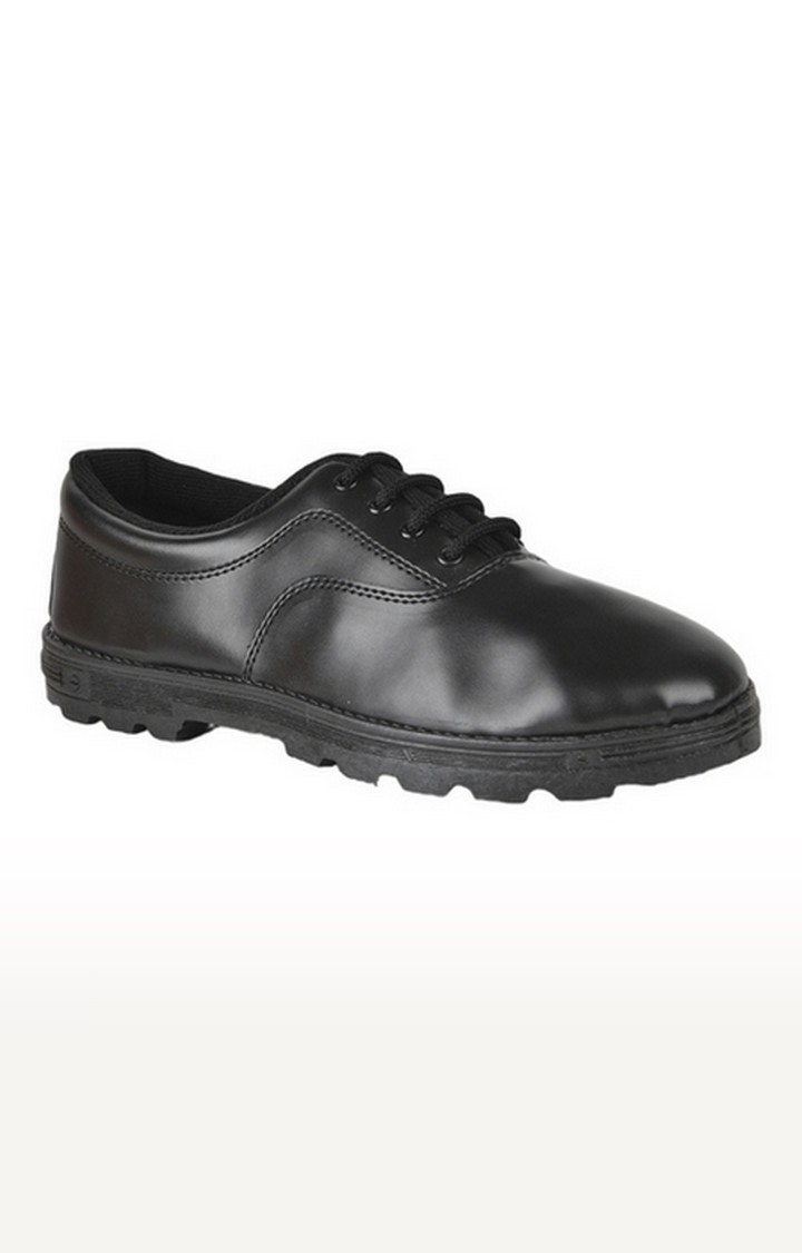Liberty | Boy's Black Lace up Round Toe School Shoes