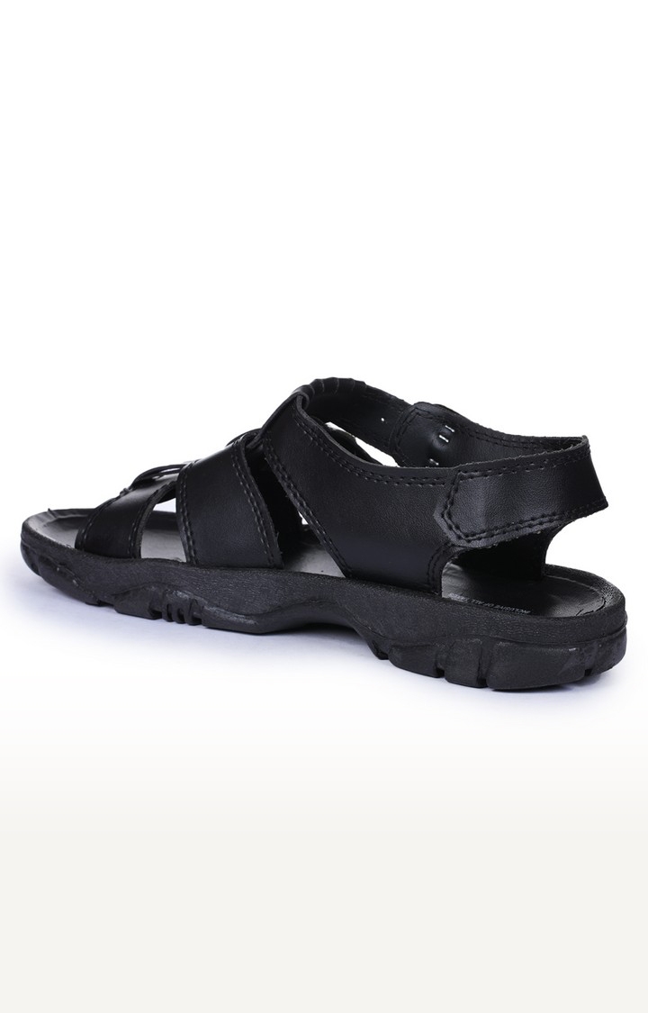 Men's Black Slip on Open Toe Sandals