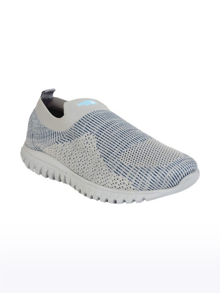 Men's Force 10 Knit Grey Casual Slip-ons