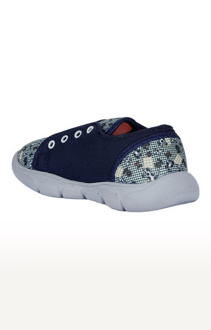 Unisex Blue Slip On Round Toe Casual Slip-ons