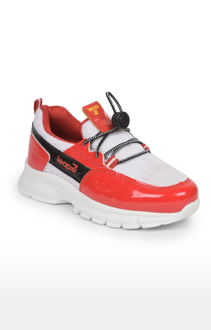 Kids Leap7X Red Casual Lace-Ups