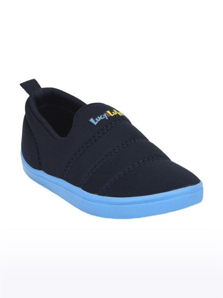 Unisex Lucy & Luke Lycra Blue Casual Slip-ons