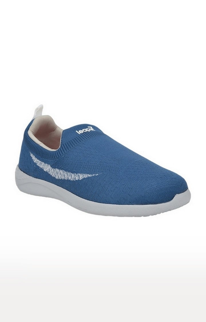 Men's Blue Slip On Round Toe Casual Slip-ons