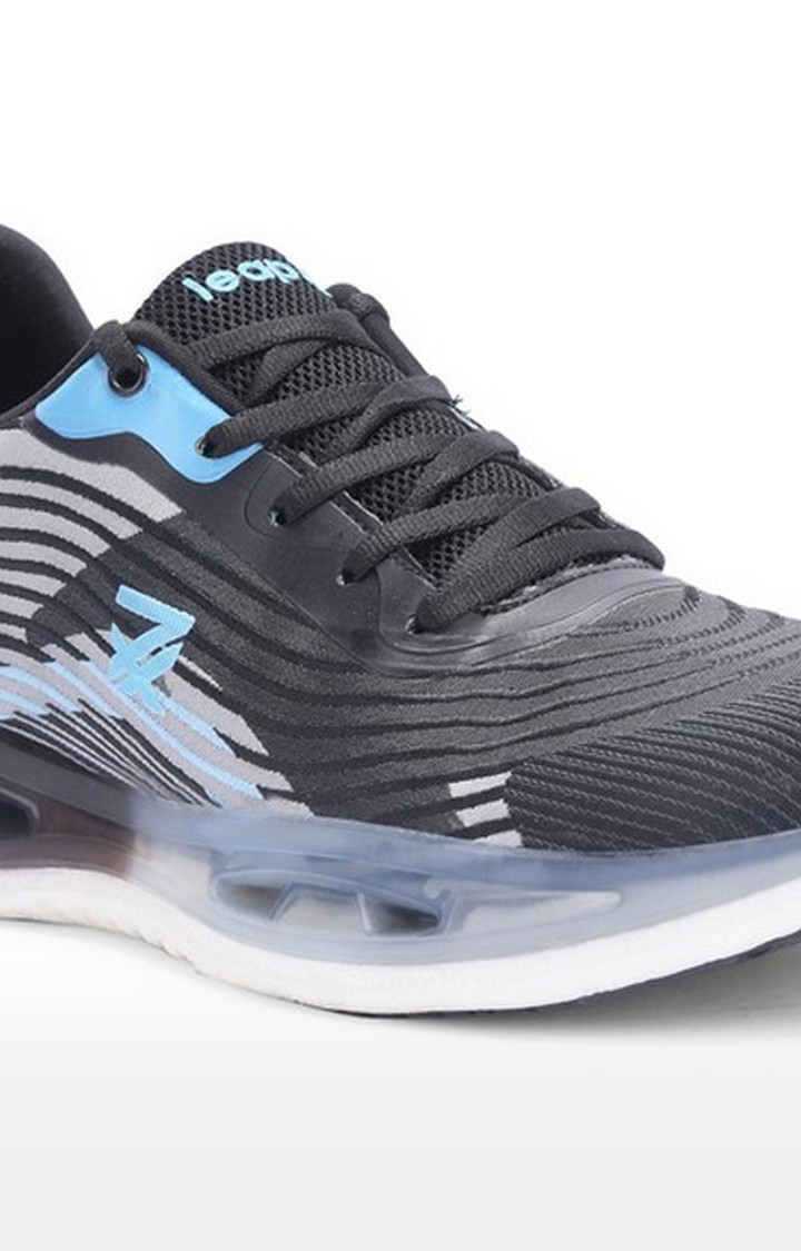 Men's Black Lace-Up  Running Shoes
