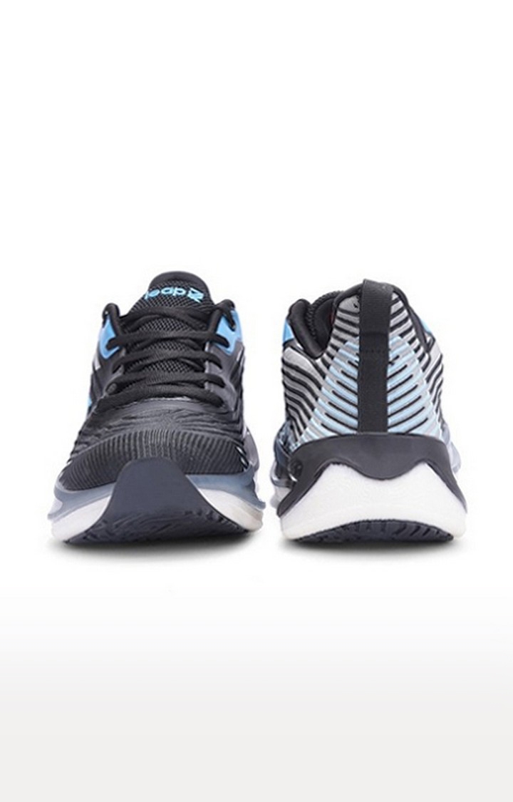 Men's Black Lace-Up  Running Shoes