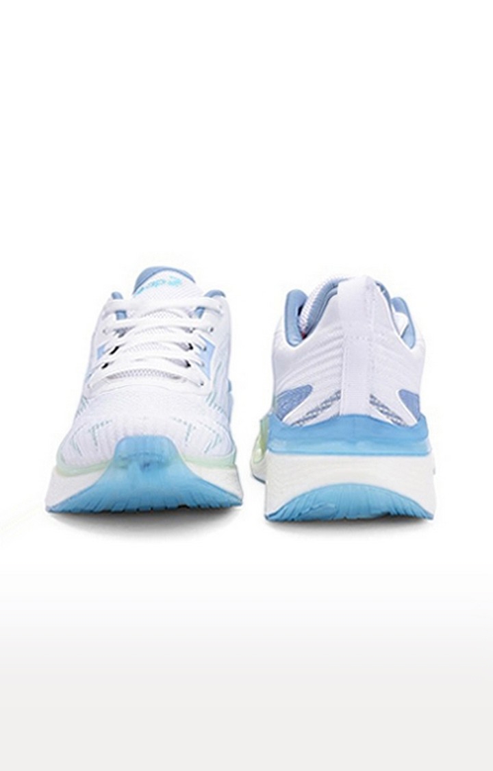 Men's White Lace-Up  Running Shoes