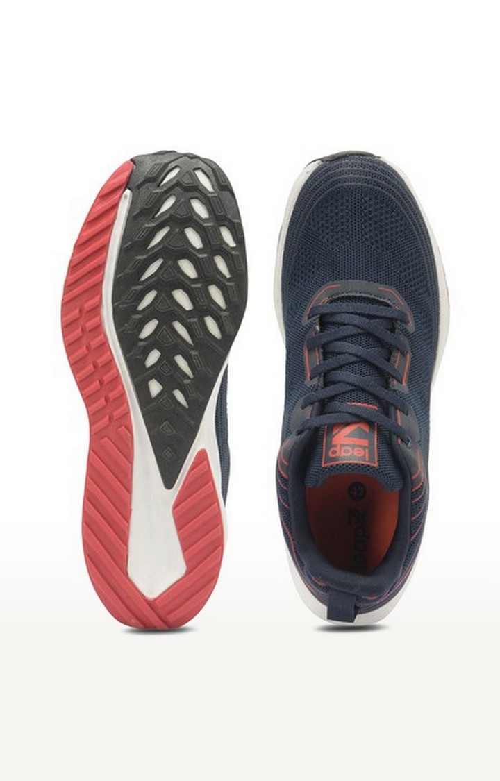 Men's Navy Lace-Up  Running Shoes