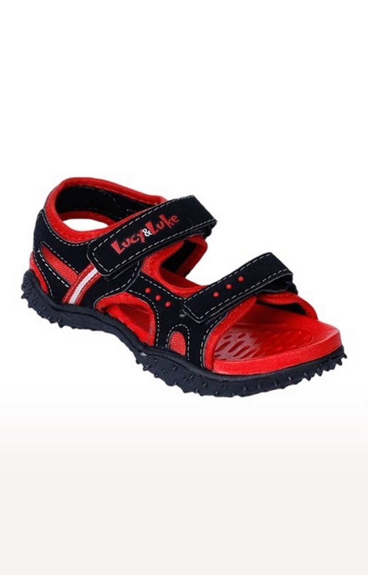 Liberty | Unisex Red Velcro Open Toe Sandals