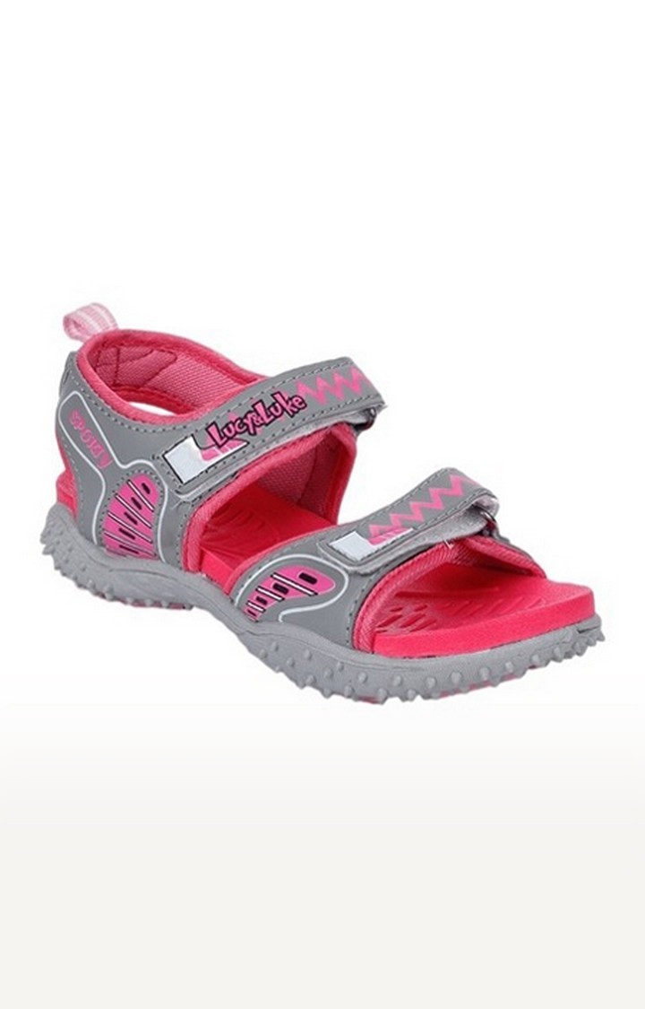 Unisex Lucy and Luke Pink and Grey Sandals