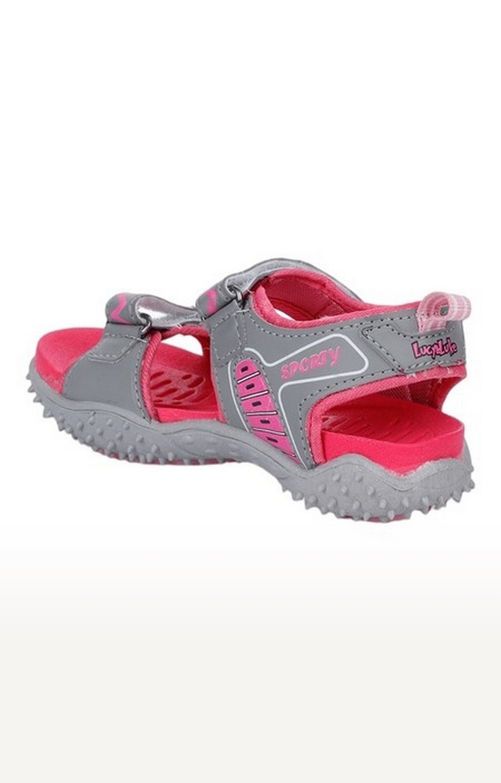 Unisex Grey Velcro Open Toe Sandals
