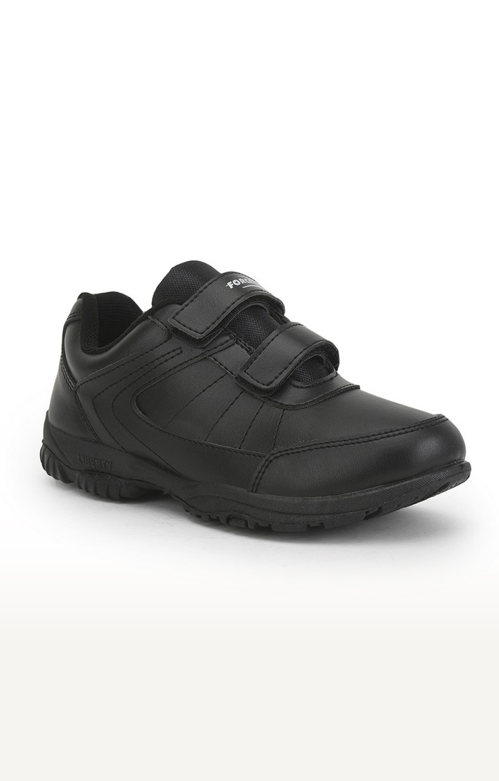 Kids Force 10 Black School Shoes