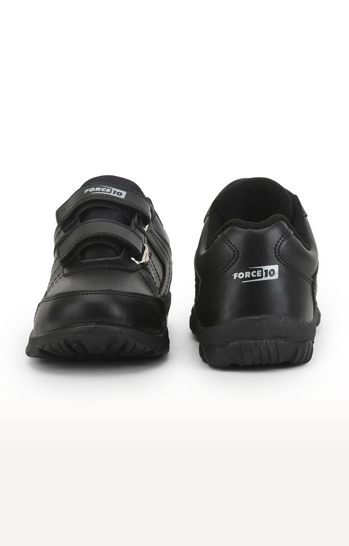 Unisex Black Slip on Round Toe School Shoes