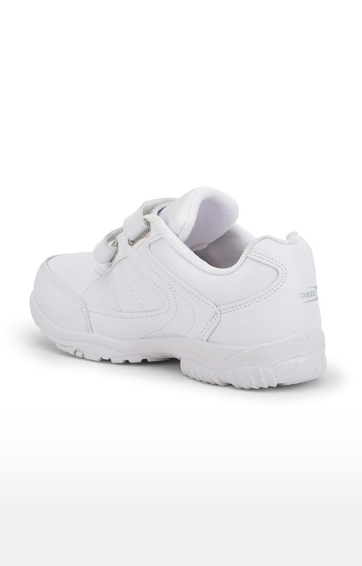 Unisex White Slip on Round Toe School Shoes