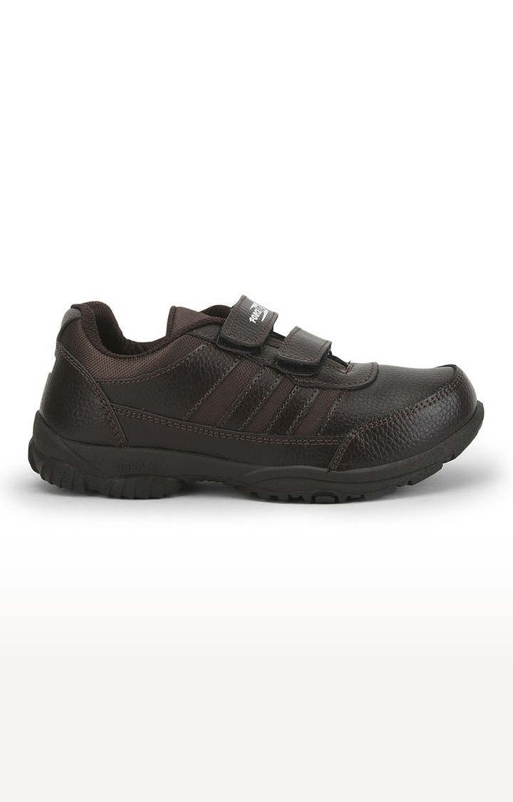 Liberty | Kids Force 10 Brown School Shoes