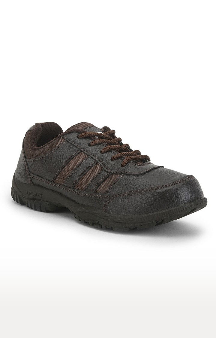 Liberty | Unisex Brown Lace up Round Toe School Shoes