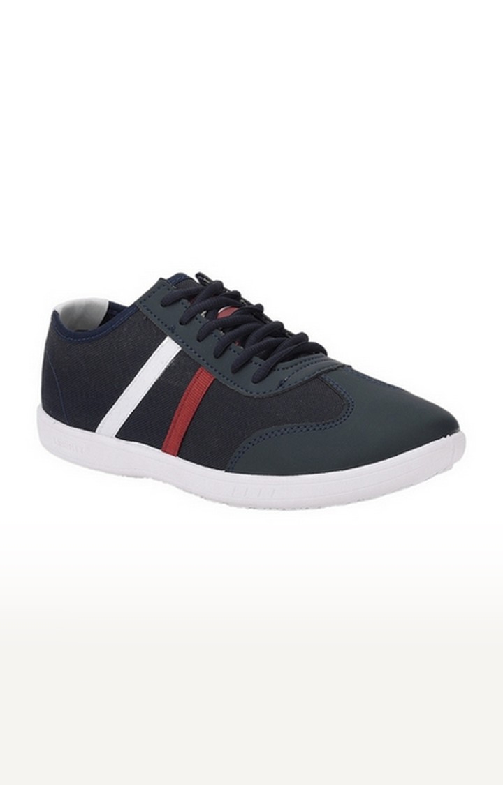 Liberty | Men's Blue Lace-Up Round Toe Sneakers