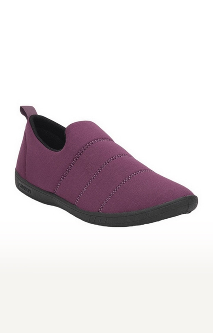 Liberty | Women's Purple Slip On Round Toe Casual Slip-ons