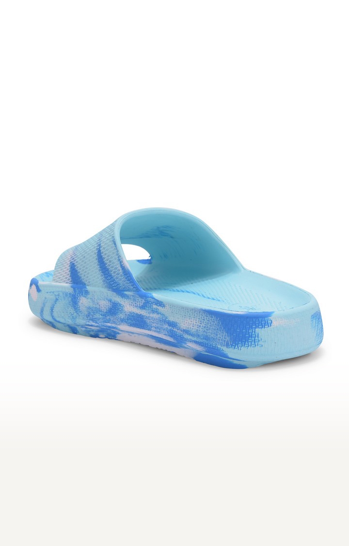 Women's Blue Slip on Round Toe Flip Flops