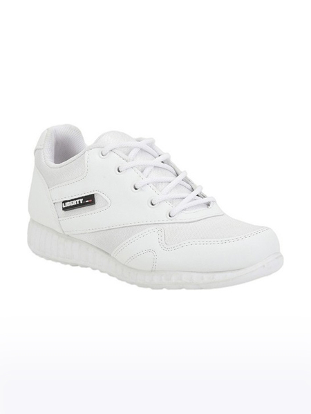 Unisex Force 10 Synthetic White School Shoes