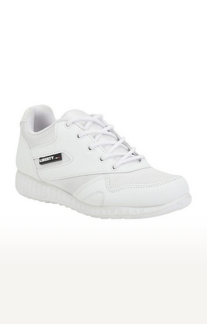 Unisex Force 10 White School Shoes