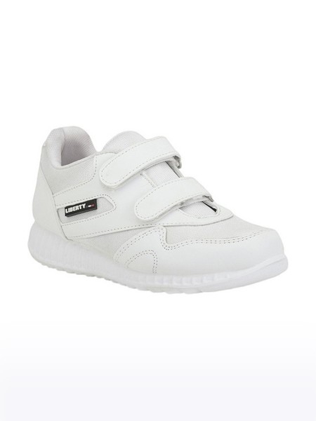 Unisex Force 10 Synthetic White School Shoes