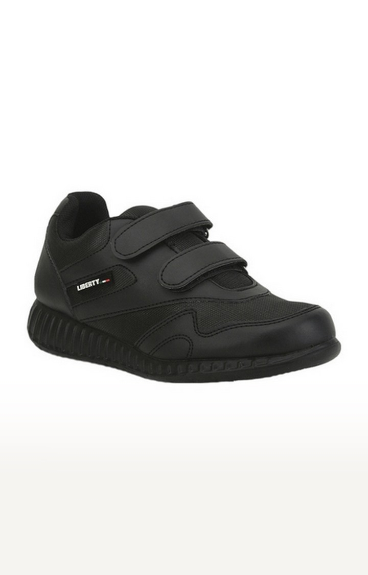 Force 10 by Liberty Unisex Black School Shoes
