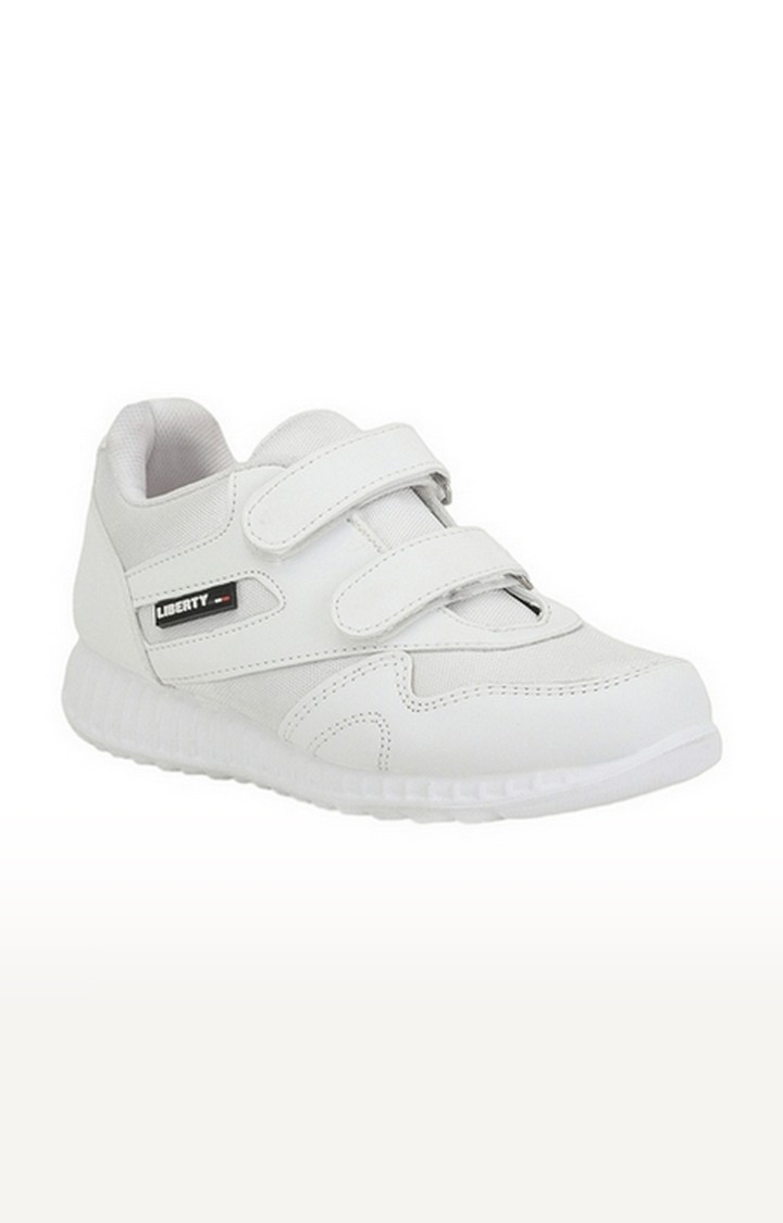 Liberty | Force 10 by Liberty Unisex White School Shoes