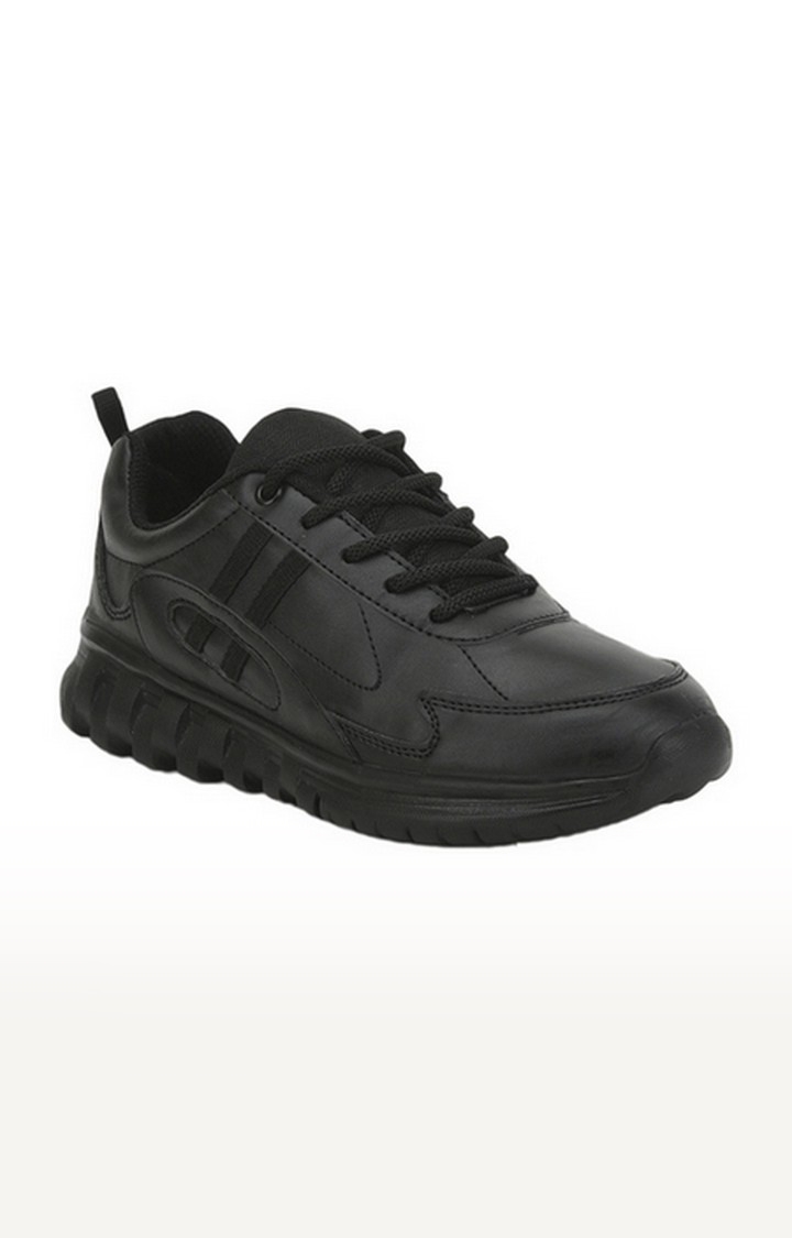 Liberty | Boy's Black Lace-Up Round Toe School Shoes