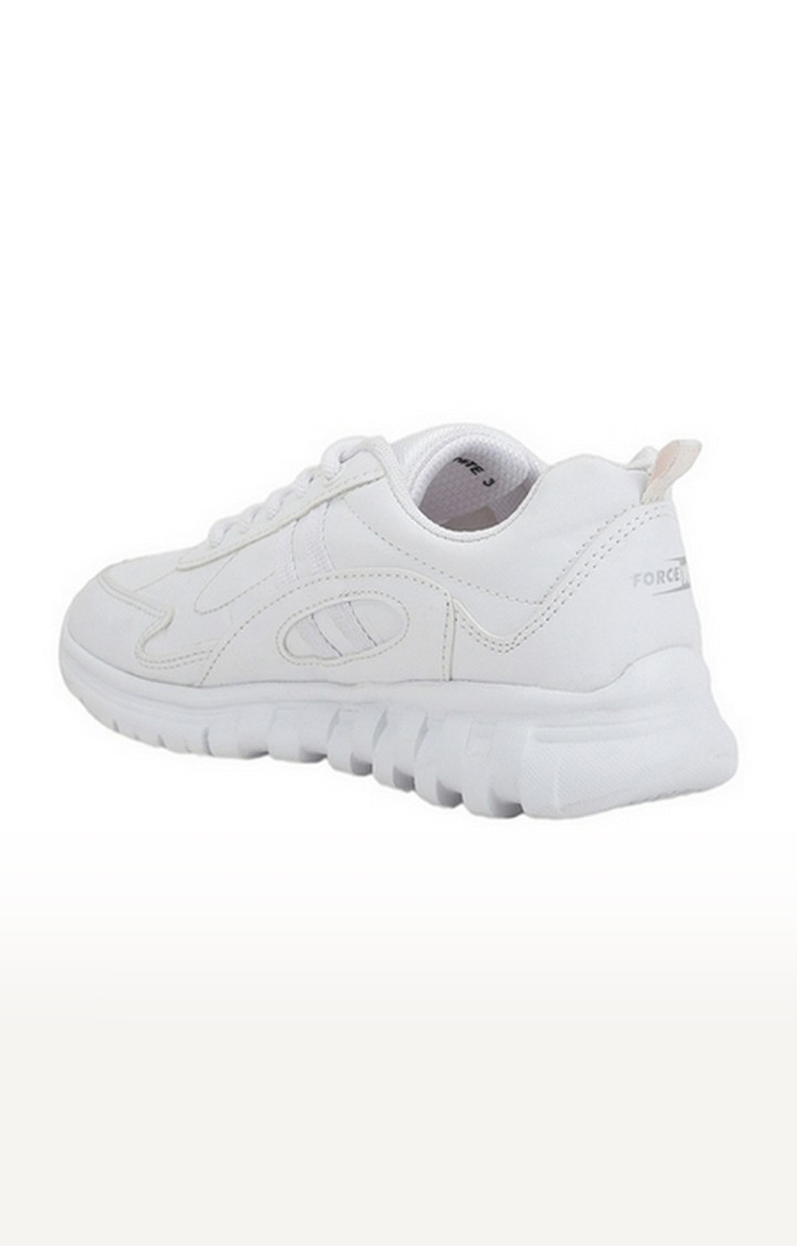 Boy's White Lace up Round Toe School Shoes