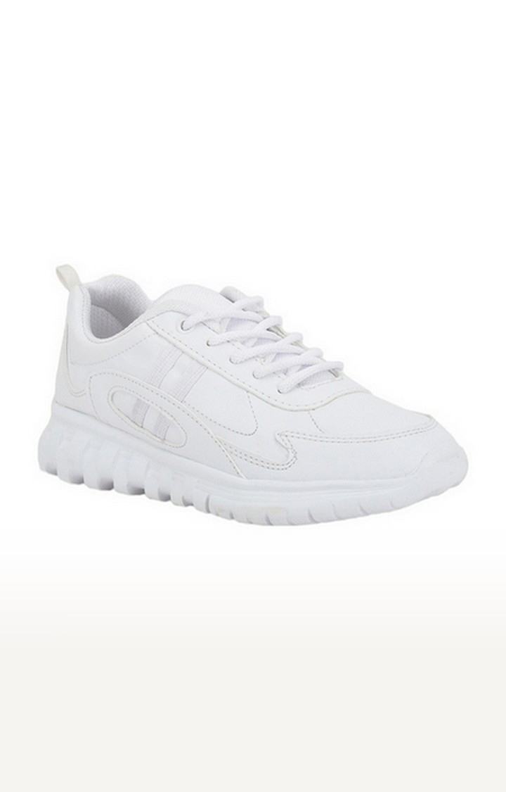 Force 10 By Liberty Unisex White School Shoes