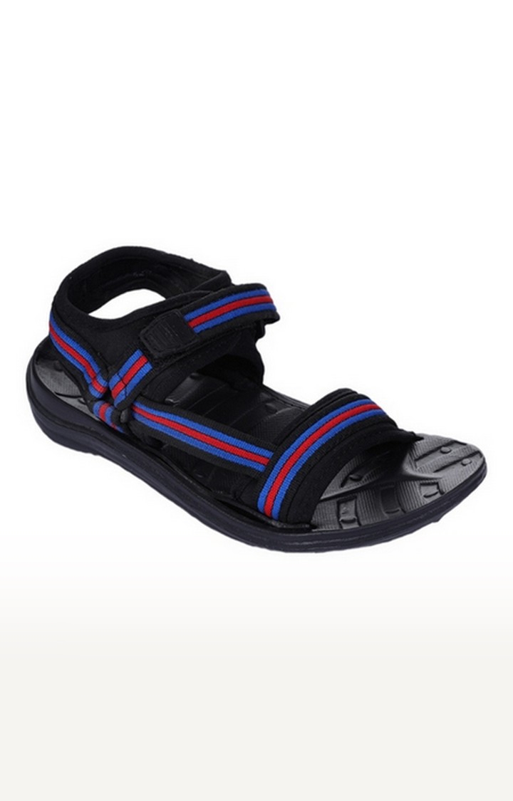 Liberty | Men's Black Velcro Open Toe Sandals