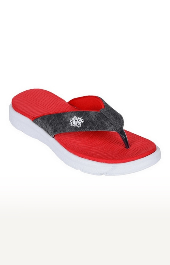 Women's A-HA Red and Grey Slippers